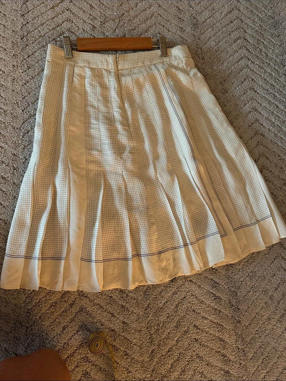 Pleated silk J Crew skirt